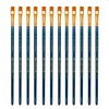 Uffiziarts Pincel Taklon Plano Profesional con 12 Piezas (No.10)