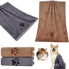 Pnoyws 2 Pack Dog Towels, 50 x 100cm Super Absorbent