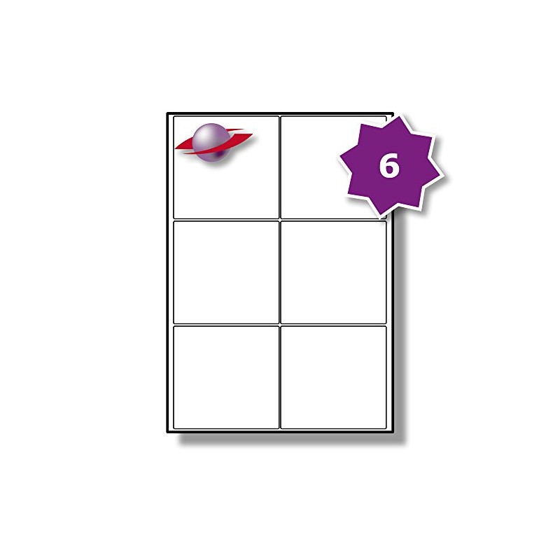 Label Planet® 6 Per Page/Sheet, 5 Sheets (30 Sticky SQUARE