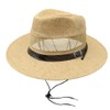masanoya Mesh Class Wide Brim Straw Panama Fedora Hat Jazz