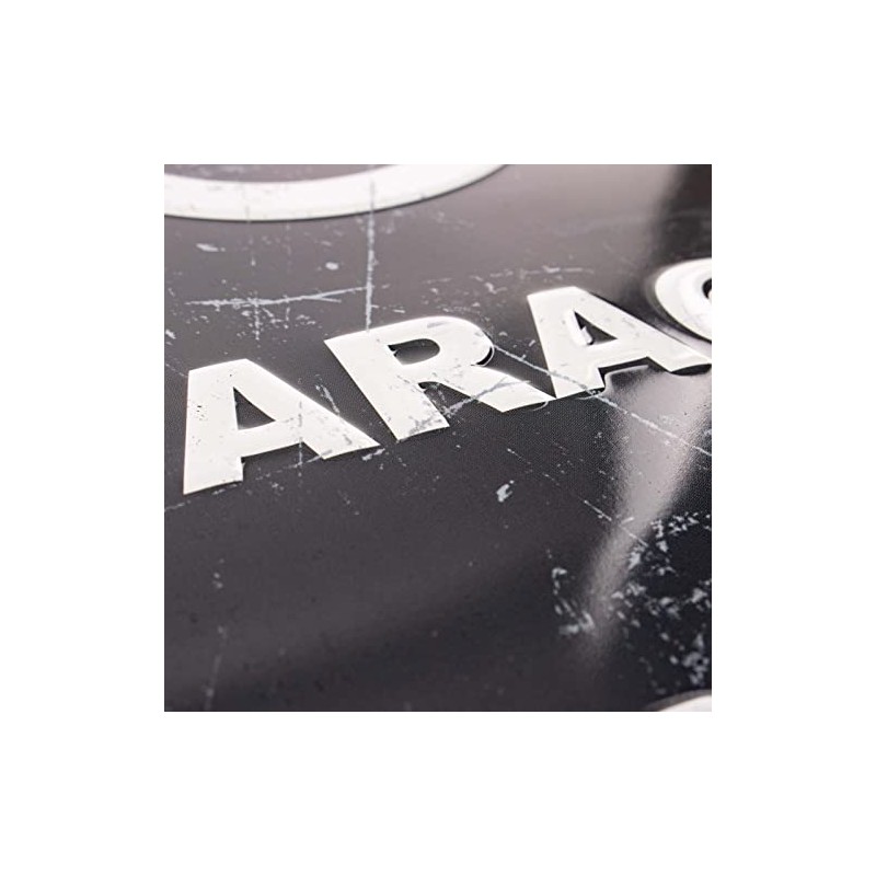 Metal embossed sign "SIMSON-Garage" 20x30 cm, gray/white