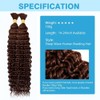 Chocolate Brown Human Braiding Hair Deep Water Wave Bulk Human