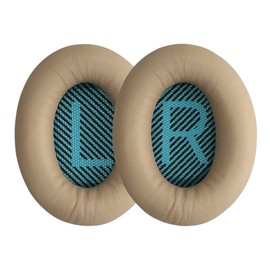 kwmobile Replacement Earpads Compatible with Bose Soundlink Around-Ear Wireless II - 2x Sheepskin Headphones Pads - Beige