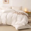 OAITE 100% Brushed Cotton Duvet Cover King Size Soft Breathable