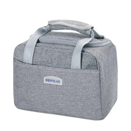 ZXTGBQ Cool Bag, Small, Insulated Lunch Bag, Small Lunch Bag, Foldable Insulated Bag, Portable Cooler Bag, Foldable Lunch Bag for School, Office, Picnic, Travel, Grey