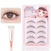 False Eyelashes, Natural, Thin, Transparent Axis, Handmade, Natural, Short, Upper
