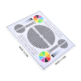 Operitacx Farbfokus-kalibrierungskarte Für Kameraobjektive, Zubehör Zum Testen Von Sicherheitskameras, Objektiv-testdiagramm-Anpassung Für Die Schnelle Bereitstellung Von