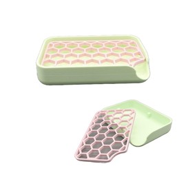 Honeycomb Pattern Soap Dish, Bathroom Kitchen Organiser, Available in Orange/Blue & Mint Green/Pastel Pink Color (Mint Green & Pastel Pink)
