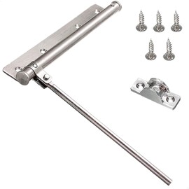 Door Closer Bar Door Closer Stainless Steel Adjustable Force Surface-Mounted Automatic Closing Door Closer Core Column Diameter 7 mm, Strong and Robust, Lightweight Door Closer