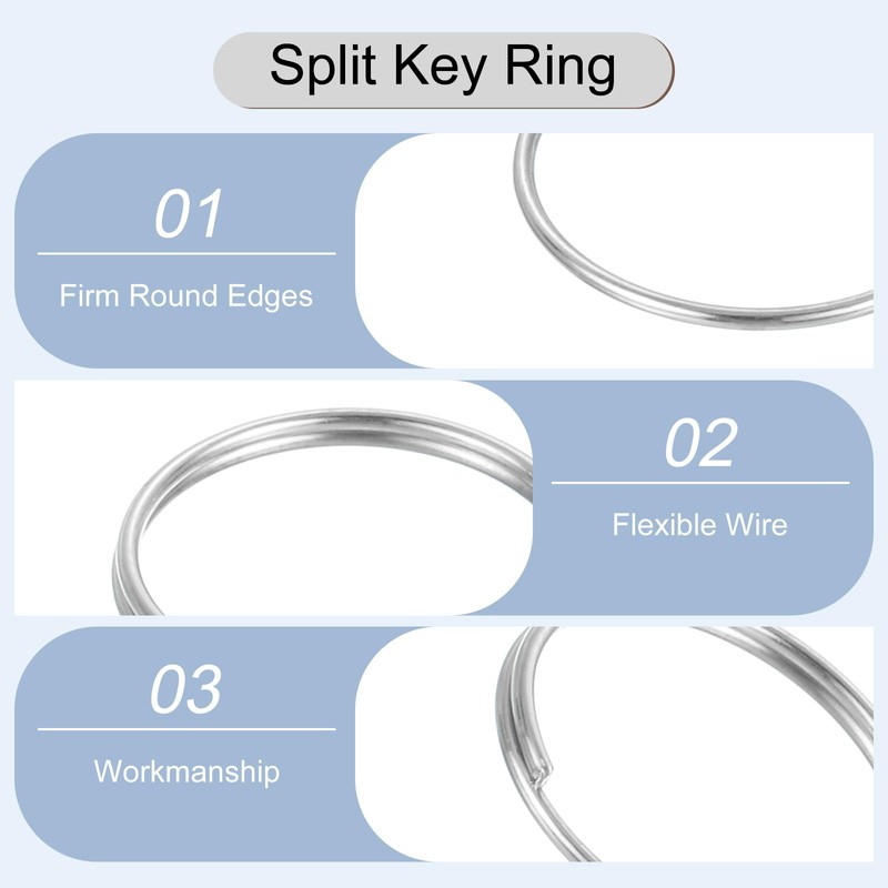 uxcell 100Pcs 12mm Double Loops Split Rings, Round Jump Ring