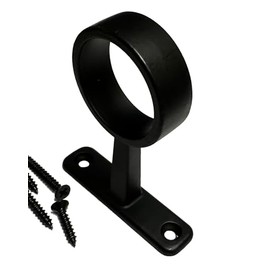 Desunia Die-Cast Mid Hanger for Black Round Closet Rod | 32mm Diameter | 1 Pack