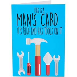 Cheeky Chops Cards Funny Birthday Card - Dad Brother Uncle This is a Man's Card C442 Full colour