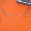Multi Layer Pants Chain, Stylish Star Silver Jeans Chain with