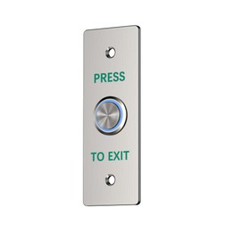 Stainless Steel Push to Exit Button - 12V DC Push to Exit Switch with LED Light,NC/NO/COM Outputs, Surface Mount Request-to-Exit Device for Access Control Systems