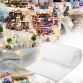 Tudomro Christmas Fake Snow Blanket 5 x 10 ft Soft Faux Fur Artificial Snow Cover Roll White Winter Decor for Xmas Trees Holiday Village Craft Decorations Photo Prop