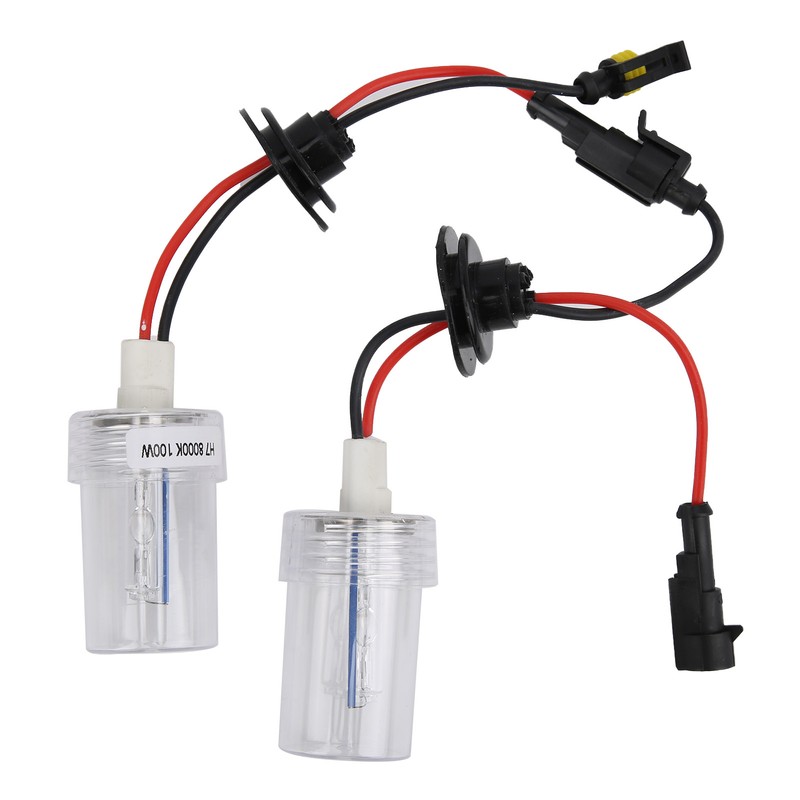 2Pcs Auto Headlight Bulb Headlamp Xenon HID 100W 8000K H7