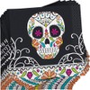 Vibrant Multicolored Skull Day of the Dead Beverage Napkins -