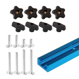 POWERTEC 71170V Universal T-Track Kit, including 48-Inch T-Track and 16-piece Hardware kit, 1 Set