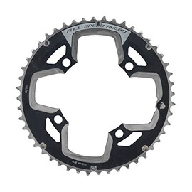 FSA Unisex Adult Gossamer ABS 2x11 Road Chainring - Black, 110 × 52T
