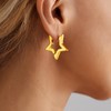 Gold Star Hoop Earrings Big Star Gold Jewelry Chunky Star