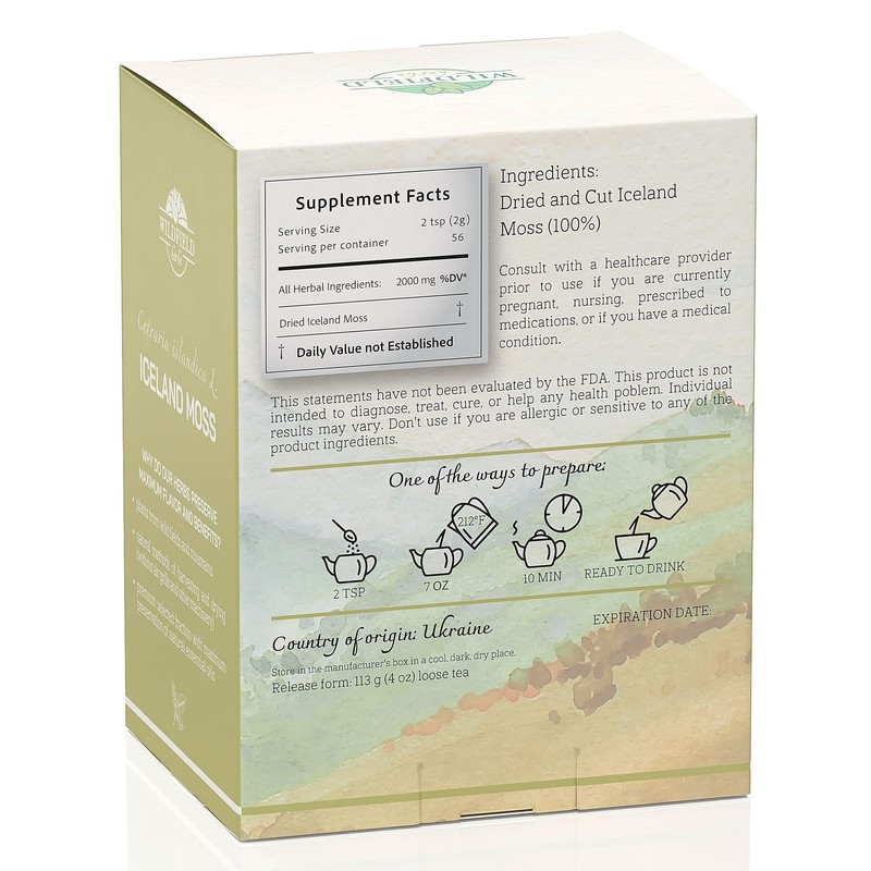 4 oz. Icelandic Moss Iceland Moss Herbal Tea (Cetraria islandica)