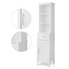 Teamson Home Newport Linen Tower with 3 Open Shelf 1