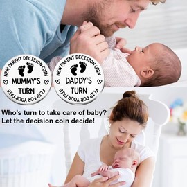 AIYVELU Decision Coins for Mum and Dad, Baby Gifts for Boys and Girls, Funny Baby Gifts Flip Coins, Pregnancy Gifts, Gifts for New Mums and Dads