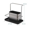 Relaxdays Sink Organiser, with Drip Tray and Sponge Holder, H