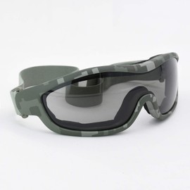 Viriber Motorcycle Goggles Bike Goggles UV Protective Outdoor Glasses Dust-proof Protective Combat Goggles Military Sunglasses Outdoor Tactical Goggles (Camouflage glasses)