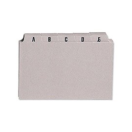 5 Star Office Guide Card Set A-Z 8x5in 25 Cards 203x127mm Buff