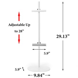 Ironlux Adjustable Tabletop Easel Stand - Up to 28" Height, Metal Easel Stands for Sign, White Modern Picture Easels for Display, Heavy Duty Easels with Base for Art Paintings Photos