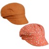 Lipodo Millefleurs Cap Wendemütze Newsboy Reversible Floral Solid 100% Linen
