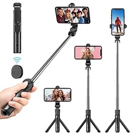 Selfie Stick Bluetooth, Selfie Stick Tripod - Extendable Tripod Stick with Remote - Wireless Selfie Stick Tripod, Portable Tripod for Phone