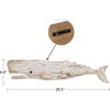 Wooden Fish Wall Decor-Rustic Nautical Handcrafts Whale Sculpture Beach Theme
