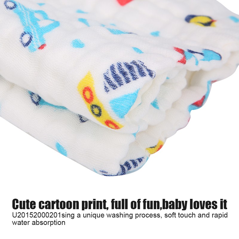4Pcs Thick Baby Reusable Diaper Cartoon Animal Infant Plush Washcloth