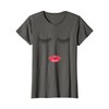 Womens Black Eyelashes Lips Makeup T Shirt Woman Lipstick T-Shirt