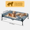 Veehoo Cooling Elevated Dog Bed + Removable Fluffy Plush Pillow