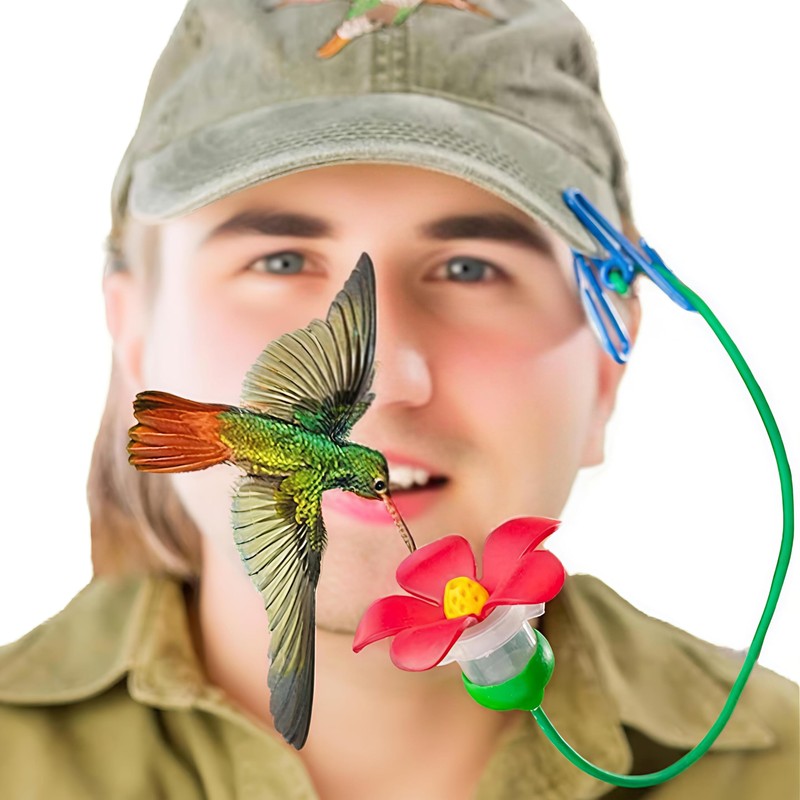 Hummingbird Feeder Hat Small Hummingbird Feeder for Head with Random
