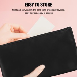 2pcs Storage Bags Zipper Money Pouch for Cash Zipper Money Bag Checkered Leather Money Pouch Money Organizer Bag Receipt Pouch Money Pouch for Cash