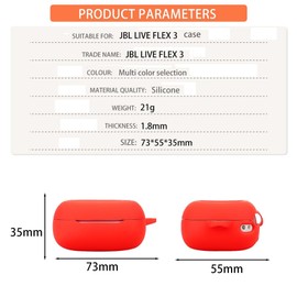 FTRONGRT Case Compatible with JBL Live Buds 3, Soft TPU, Scratch-Resistant Protective Case for Bluetooth Headphones Compatible with JBL Live Buds 3. Black