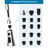 Universal Chrome Faucet Head Replacement with 15 Adapters Compatible with