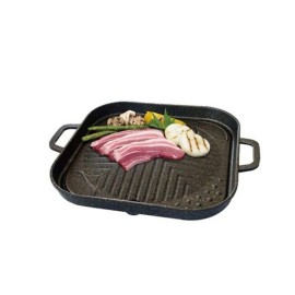 Kitchen Flower New Picnic Korean BBQ Nonstick Cerastone Marble Grill Pan Roaster  (Square)