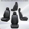 Coverado Seat Covers Front Seats, Luxury Leather Black Car Seat