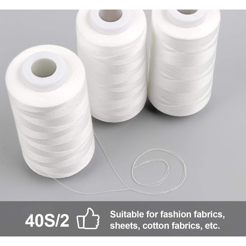 ilauke 4 Cones Overlock Sewing Thread 40/2 Each 3000 Yard