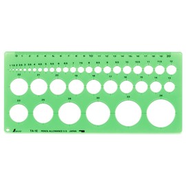 シンワ測定(Shinwa Sokutei) テンプレート 円定規 中 66002