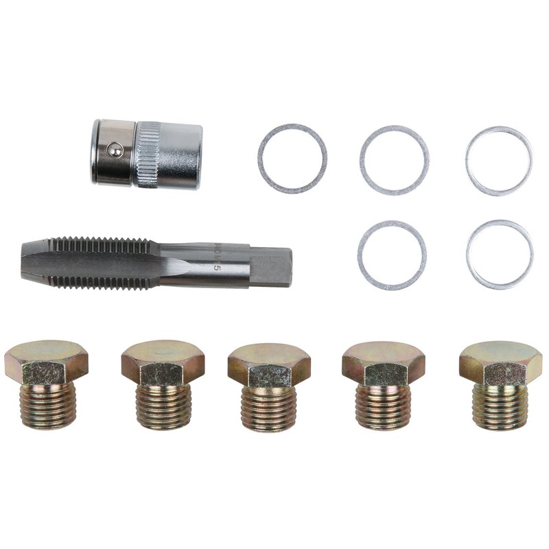 KS Tools 150.4925 Oil Drain Plug Thread Repair Kit 12-Piece