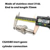 CGA580 - Pezones de alta presión para gas inerte comprimido