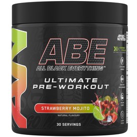 Applied Nutrition Applied Nutrition ABE Pre Workout - All Black Everything Pre Workout Powder, Energy & Physical Performance with Citrulline, Creatine, Beta Alanine (375g - 30 Servings) (Strawberry Mojito)