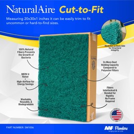 The Flanders Natural Aire filter, Fits up to 20 X 30, cut-to-fit