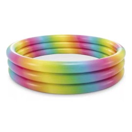 Intex Alberca Piscina Inflable Redonda Arcoiris 3 Aros Niños Intex